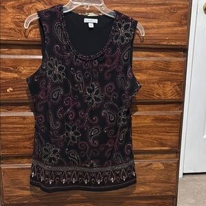 Croft & Barrow Large Black and Purple Women's tank